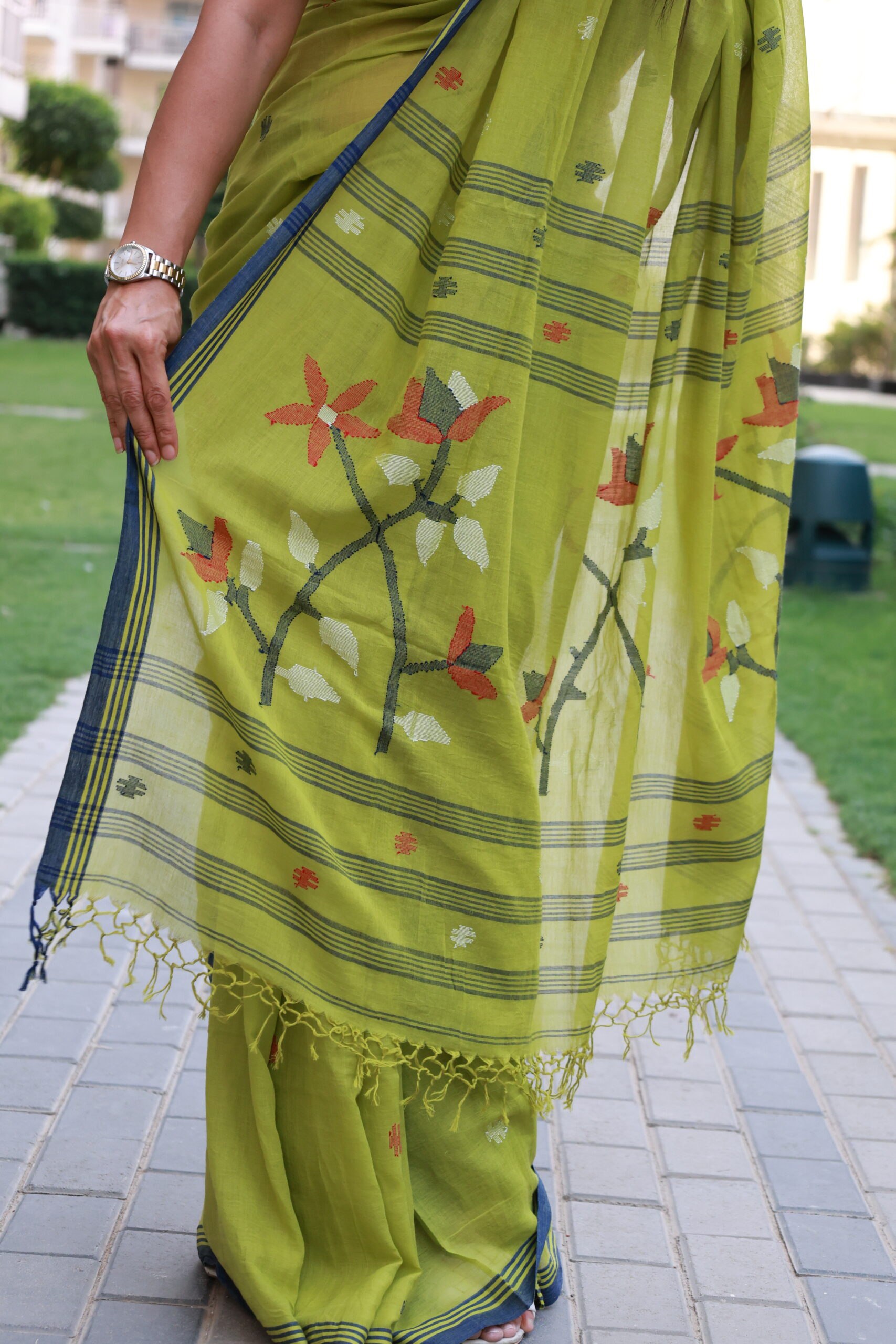 Pure Jamdani Handloom Saree - Image 3