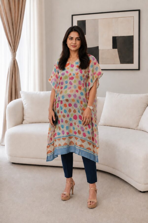 Pure Desi Tussar Silk Kaftan
