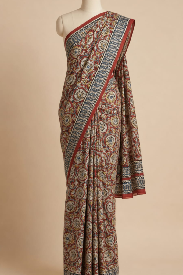 Pedana Cotton Kalamkari Saree