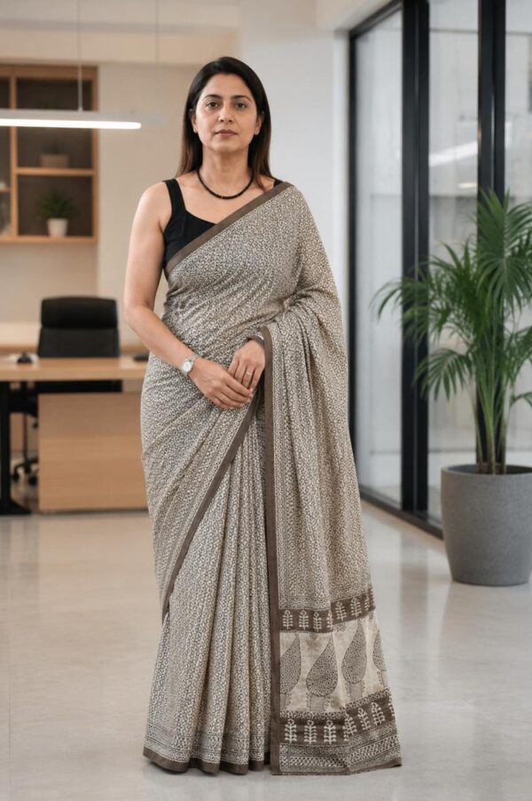 Handloom Bagh Print Saree