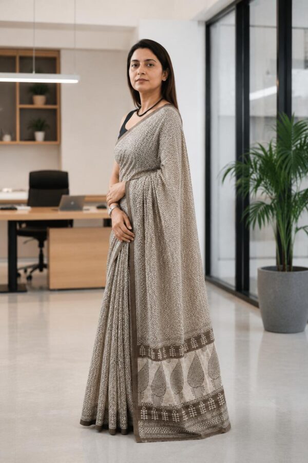 Handloom Bagh Print Saree