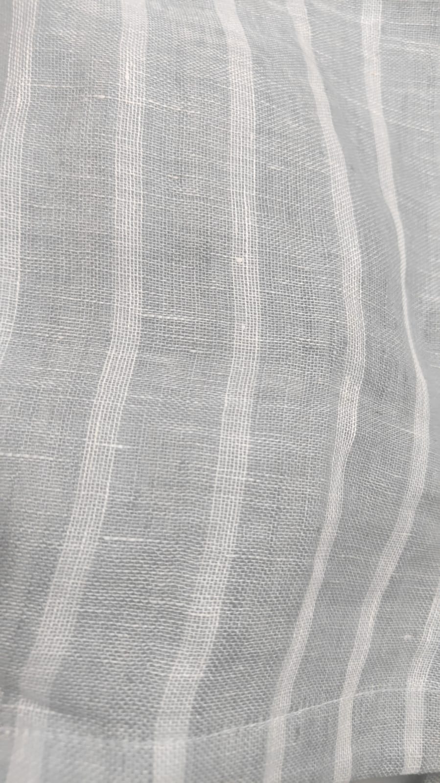 Linen Striped Top – Sage Green - Image 3
