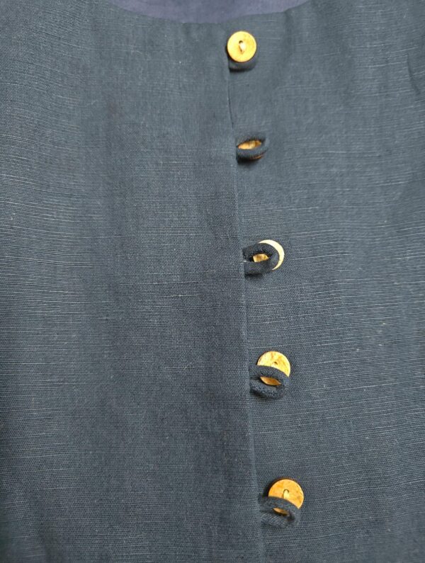 Navy Cotton Waistcoat Top
