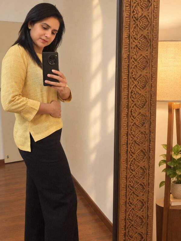 Musturd Handloom Royal Look Top